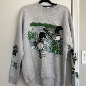 Duck crew neck street style sweatshirt